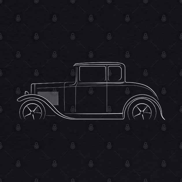 1930 Ford Model A - profile stencil, white by mal_photography